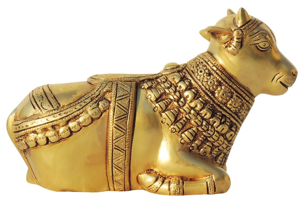 Brass Showpiece Nandi God Idol Statue decorative item