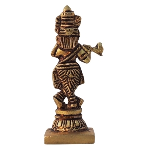 Brass Showpiece Krishna God Idol Statue - 1.5*1*3 Inch (BS1611 K)