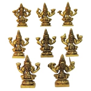 Brass Showpiece Aashta Laxmi Set Idol Statue- 2*1.5*3.5 Inches (BS1612 D)
