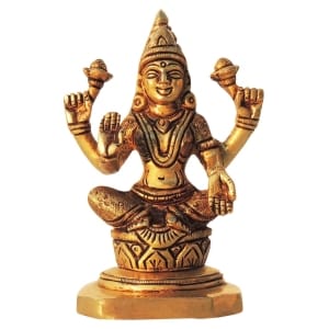 Brass Showpiece Laxmi Ji God Idol Statue - 3*2.2*4.2 Inch (BS1613 L)