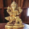 Brass Showpiece Ganesh Ji God Idol Statue - 2*1.2*2.5 Inch (BS1614 G)