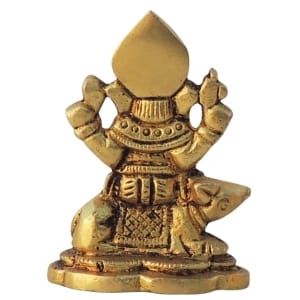 Brass Showpiece Ganesh Ji God Idol Statue - 2*1.2*2.5 Inch (BS1614 G)