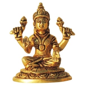 Brass Showpiece Laxmi Ji God Idol Statue - 2.6*1.6*3 Inch (BS1616 L)
