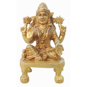 Brass Showpiece Laxmi Ji God Idol Statue - 3.5*2.2*5.6 Inch (BS1624 L)