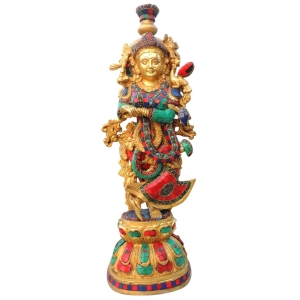 Brass Showpiece Radha Ji God Idol Statue - 7*5*20.5 Inch (BS1628 R)
