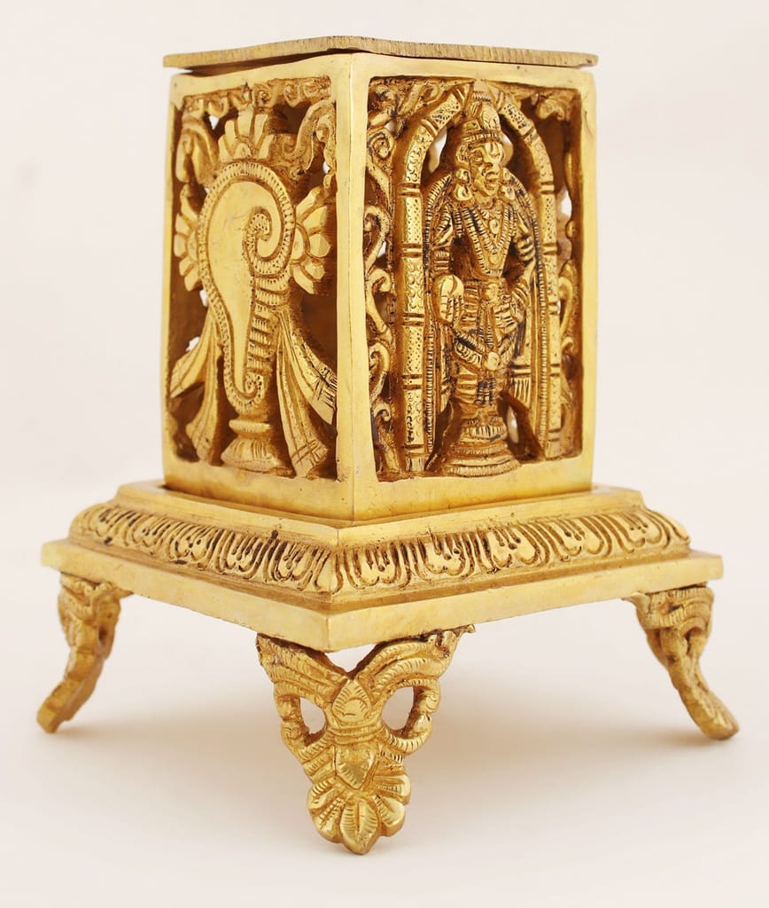 Brass Showpiece Chowki Stool 4.7 inch size