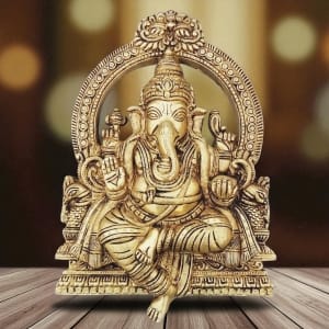 Brass Showpiece Ganesh Ji God Idol Statue - 8*1.5*11.5 Inch (BS1640 D)