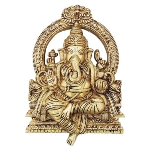 Brass Showpiece Ganesh Ji God Idol Statue - 8*1.5*11.5 Inch (BS1640 D)