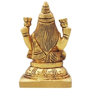 Brass Showpiece Laxmi Round Base  God Idol Statue - 2*1.6*3.2 Inch (BS1645 L)