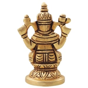 Brass Ganesh Idol Statue - 2.2 x 1.7 x 35 Inch Brass Decor