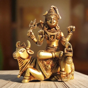 Brass Showpiece Shiv On Nandi God Idol Statue decorative