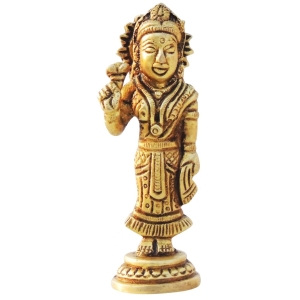 Brass Showpiece Radha God Idol Statue - 1.3*1*3.2 Inch (BS1672 R)