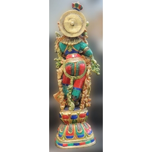 Brass Showpiece Radha Ji God Idol Statue - 8.5*5*30 Inch (BS1676 R)