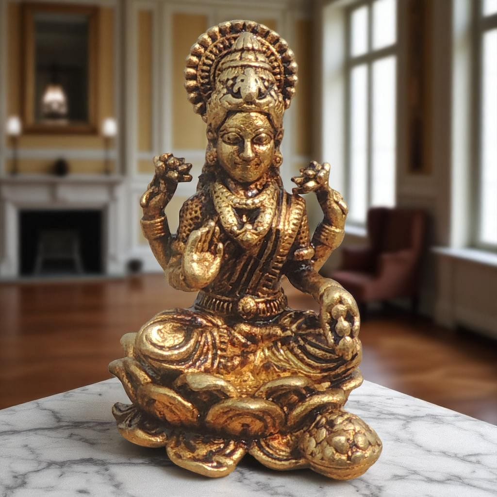 Brass Showpiece Laxmi Ji God Idol Statue - 0.8*0.8*1.3 Inch (BS1687 L)