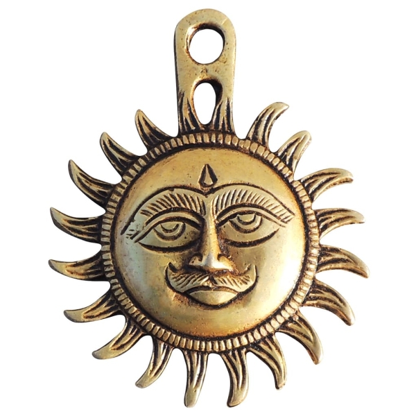 Brass Wall Hanging Sun Showpiece, decorative home accent
