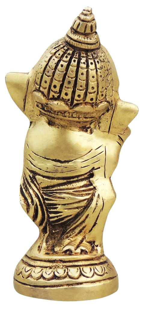 Brass Showpiece Ganesh Ji God Idol Statue - 3*2*5.5 Inch (BS1696 C) - Image 3