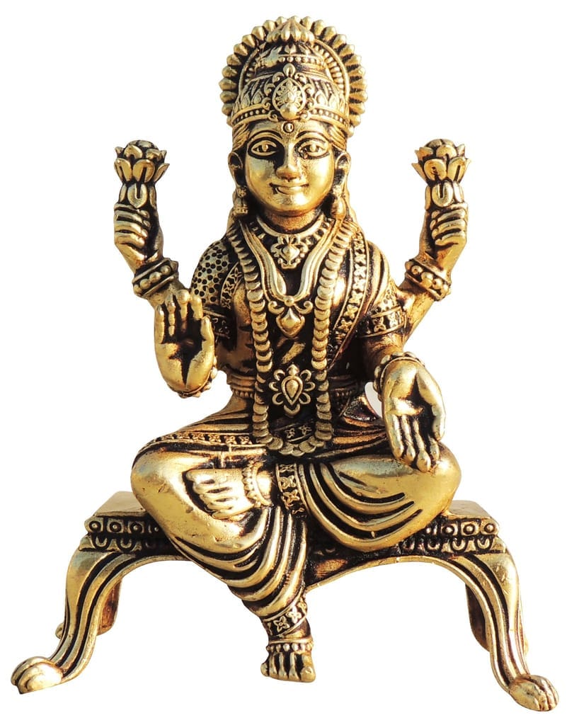 Brass Showpiece Laxmi Ji God Idol Statue, brass material