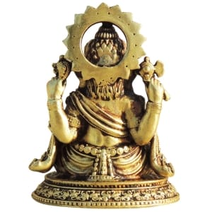 Brass Showpiece Ganesh Ji God Idol Statue, Made From Machine - 2.5*4.6*2.5 Inch (BS1701 G)