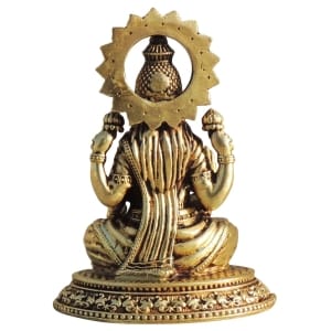 Brass Showpiece Laxmi Ji God Idol Statue, Made From Machine - 2.5*1.6*2.6 Inch (BS1701 L)