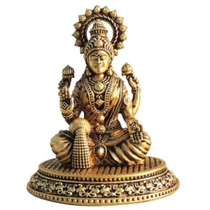 Brass Showpiece Laxmi Ji God Idol Statue, Made From Machine - 3.5*3*4.2 Inch (BS1702 L)