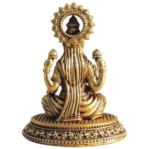 Brass Showpiece Laxmi Ji God Idol Statue, Made From Machine - 3.5*3*4.2 Inch (BS1702 L)