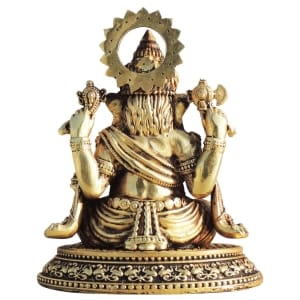 Brass Showpiece Ganesh Ji God Idol Statue, Made From Machine - 3.7*3.5*4.5 Inch (BS1703 G)