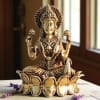 Brass Showpiece Laxmi Ji God Idol Statue - 2.2*2*2.6 Inch (BS1704 L)
