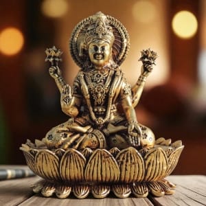 Brass Showpiece Laxmi Ji God Idol Statue, Made From Machine - 3.2*2*3.6 Inch (BS1705 L)