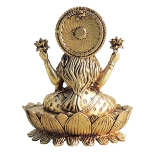Brass Showpiece Laxmi Ji God Idol Statue, Made From Machine - 3.2*2*3.6 Inch (BS1705 L)