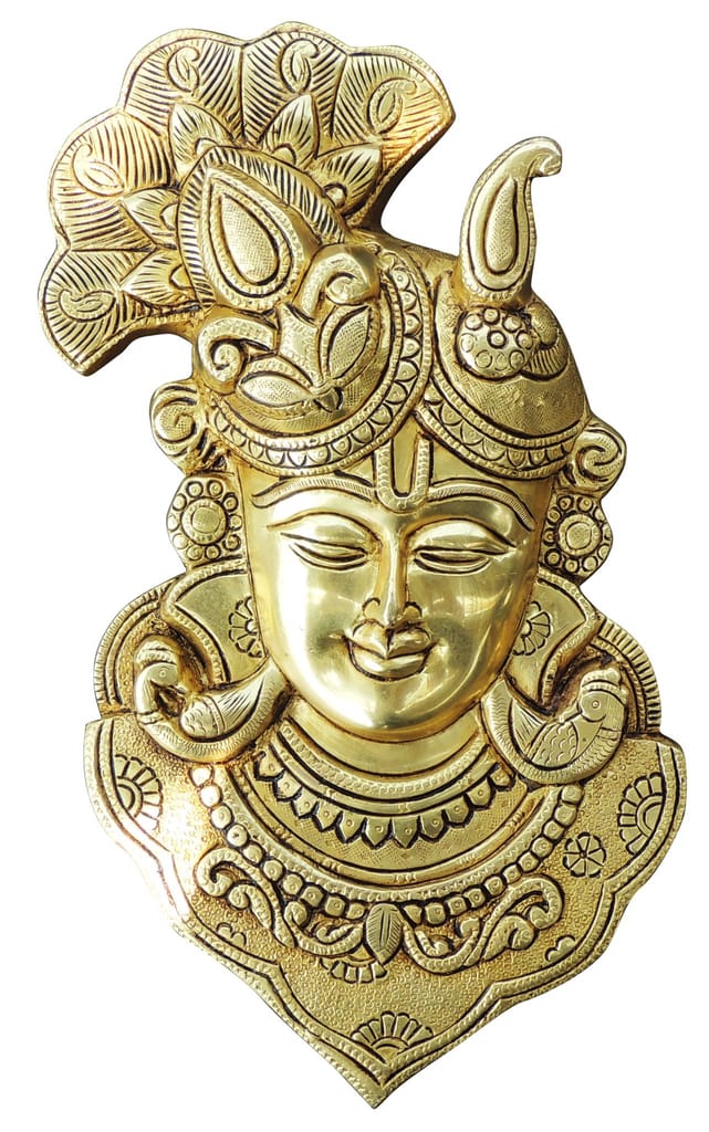 Brass Showpiece Shrinath Ji Wall hanging idol