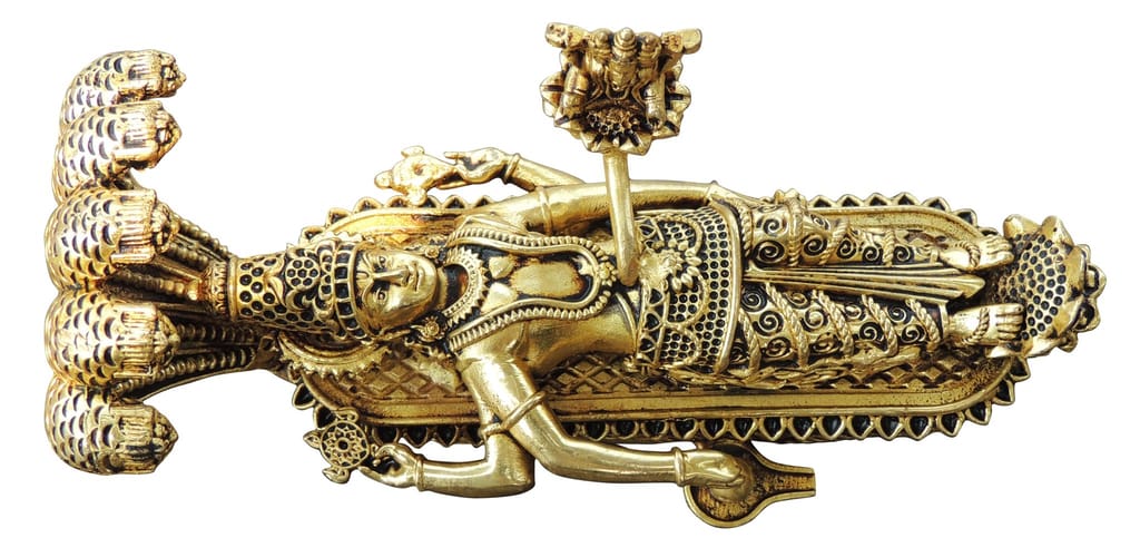 Brass Showpiece Vishnu ji statue with Sheshnaag