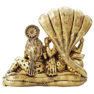 Brass Vishnu & Laxmi Ji God Idol Statue 5x3.5x4.6 Inch Brass Material