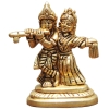 Brass Showpiece Radha Krishna God Idol Statue - 2.5*1.5*3.2Inch (BS1739 B)