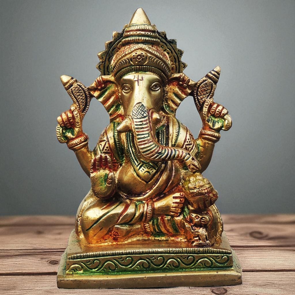 Brass Showpiece Ganesh Ji God Idol Statue decorative item