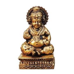 Brass Showpiece Kuber Ji God Idol Statue, brass material