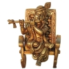 Brass Showpiece Krishna with Chair God Idol Statue - 5.5*4*6 Inch (BS1777 D)
