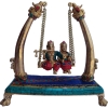 Brass Showpiece Radha Krishna Jhula decorative statue