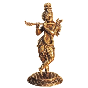 Brass Showpiece Krishna God Idol Statue - 3*2*6.2 Inch (BS1806 C)
