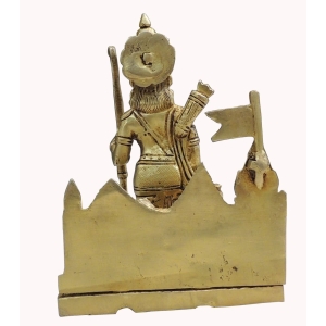 Brass Showpiece Ram Ji With Temple God Idol Statue - 5.5*3*7.5 Inch (BS1813 D)