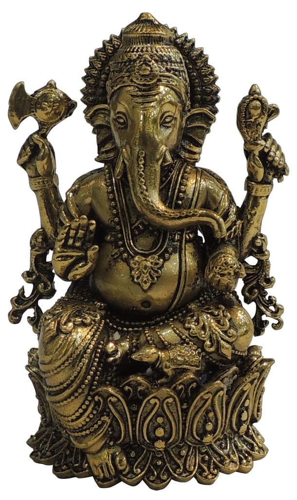 Brass Showpiece Ganesh Ji Idol Statue - decorative item