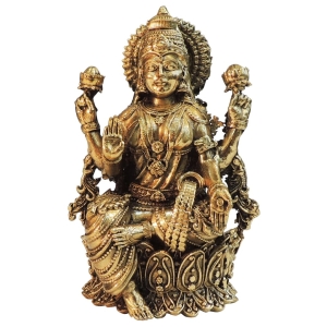 Brass Showpiece Laxmi Ji God Idol Statue - 3*3*5 Inch (BS1823 L)