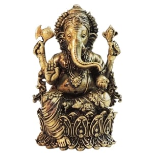 Brass Showpiece Ganesh Ji God Idol Statue - 2.5*2.5*4.2 Inch (BS1825 G)