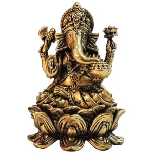 Brass Showpiece Ganesh Ji God Idol Statue - 3*3*4 Inch (BS1826 G)
