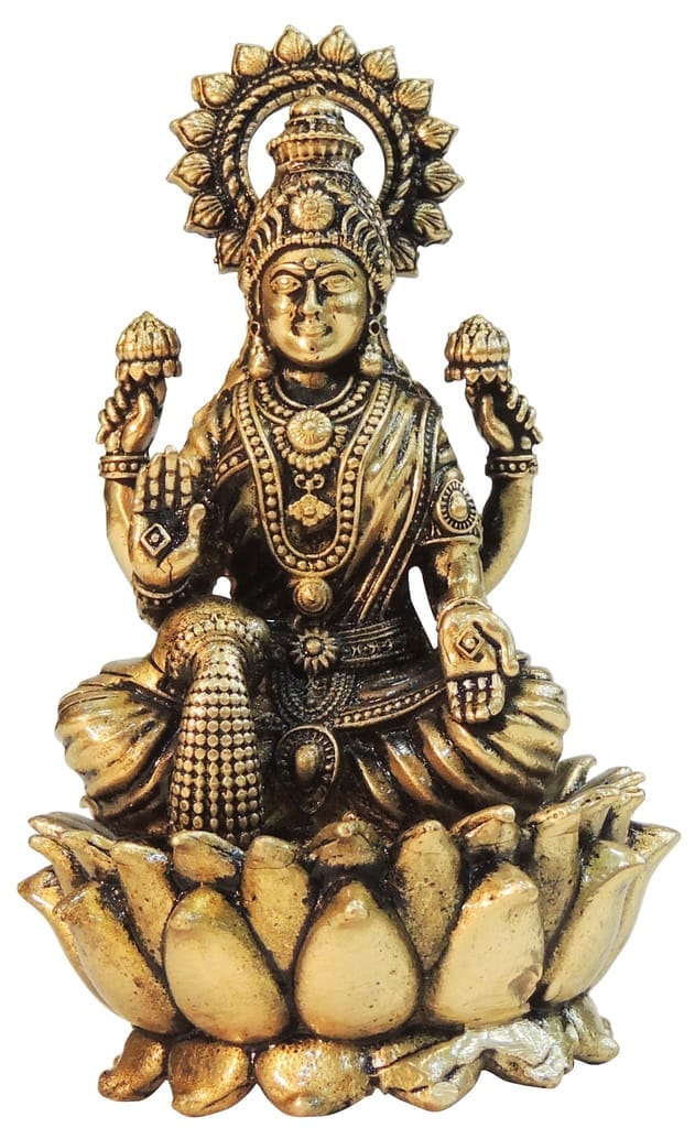 Brass Showpiece Laxmi Ji God Idol Statue, brass material