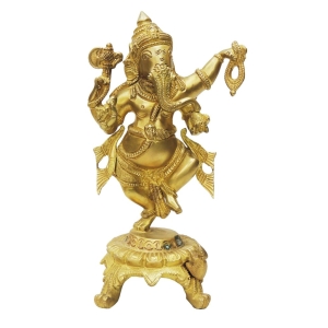 Brass Dancing Ganesh SF-4.5*3*8  (BS211)