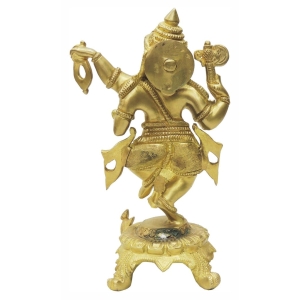 Brass Dancing Ganesh SF-4.5*3*8  (BS211)
