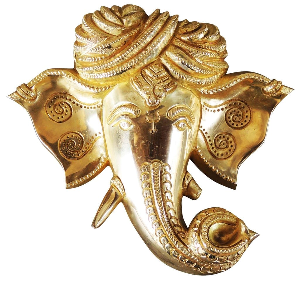 Ganesh Face SF small brass statue