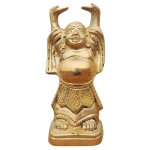 Brass Showpiece Laughing Buddha Plain Statue Brass decor