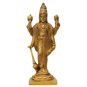 Brass Showpiece Vishnu ji Statue - decorative home accent