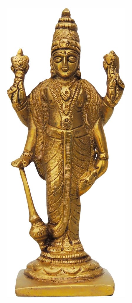 Brass Showpiece Vishnu ji Statue - decorative home accent